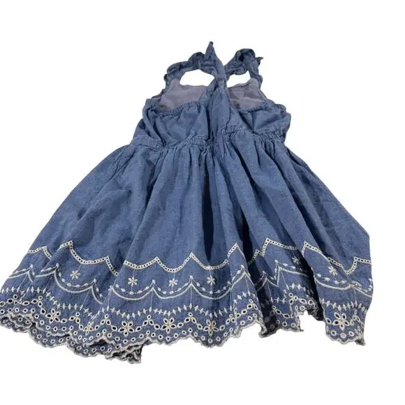 Cat & Jack Toddler Girl 5T Blue Dress 100% Cotton - Picture 6 of 6